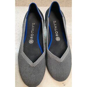 Rothys The Point Cloud Versatile Preppy Casual Birdseye Flat Slip On Shoes 9.5